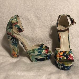 Aldo floral platform sandals